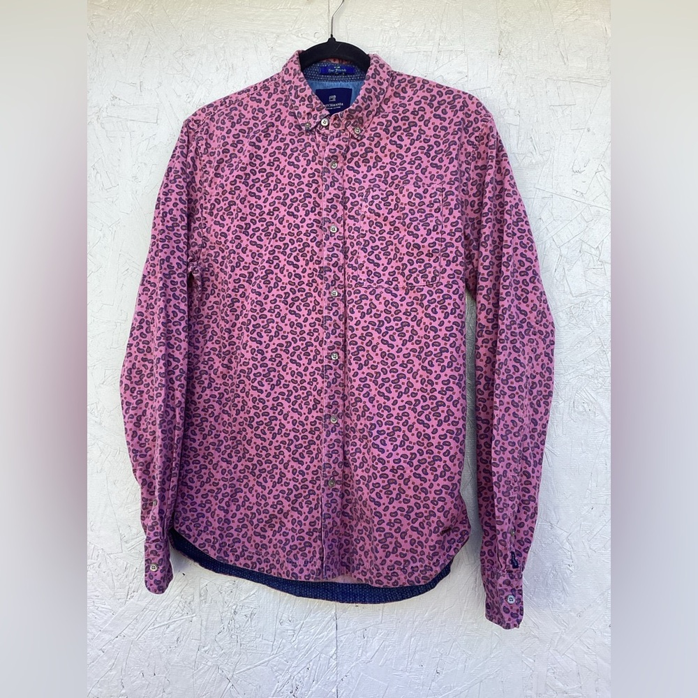 Scotch & Soda Pink Print Men's Shirt size M